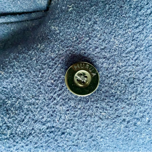 Dark Blue Oversized Wool Coat - Picture 4 of 4